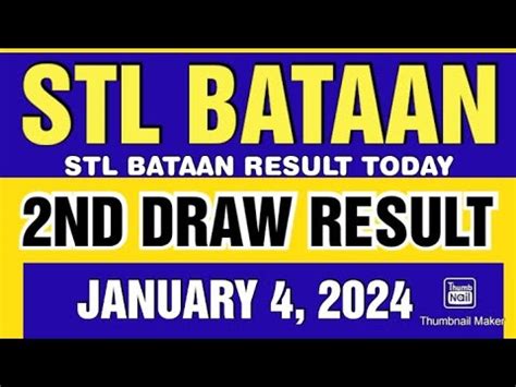 stl bataan today|STL Bataan Results January 1 to 31, 2024.